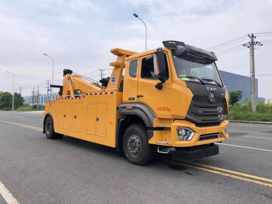 國六重汽豪瀚拖吊聯體黃牌清障車