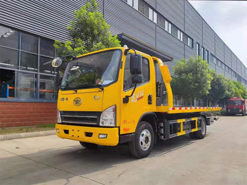 國(guó)六藍(lán)牌解放一拖二清障車